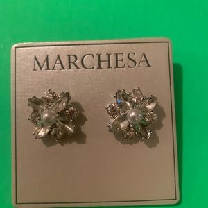 1 pair Marchesa Floral Earrings